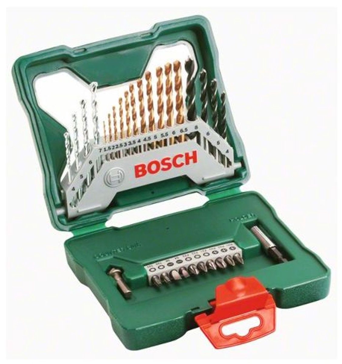 Set punte Bosch x-line - 30 pezzi - serie Titanium Plus - per legno, metallo e pietra