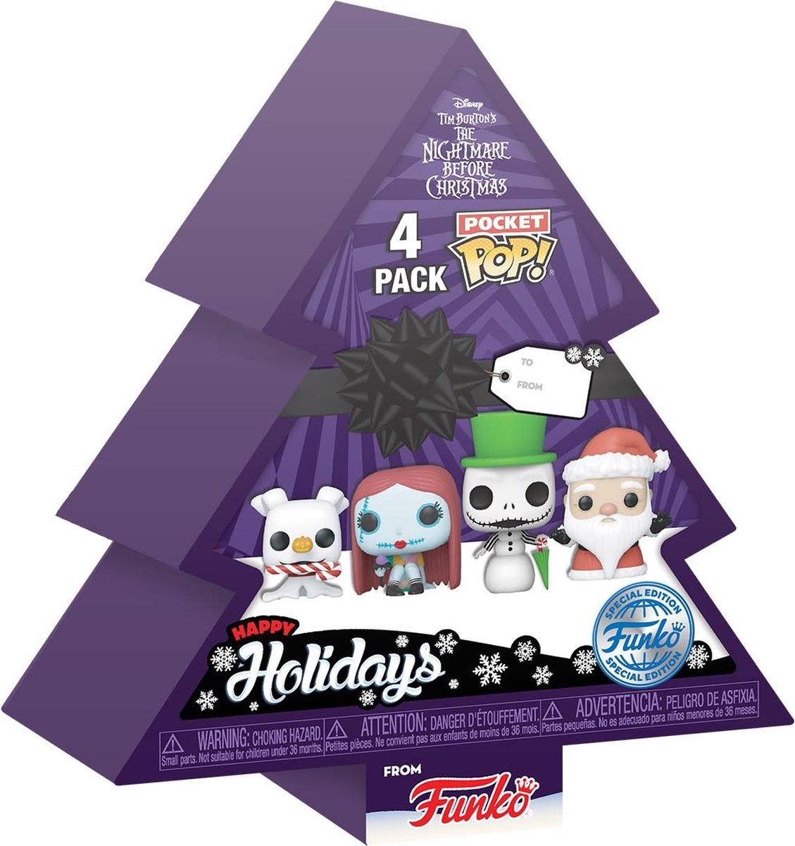 Funko pop! disney nbx - pocket pop 4 pack - tree holiday kerst exclusive