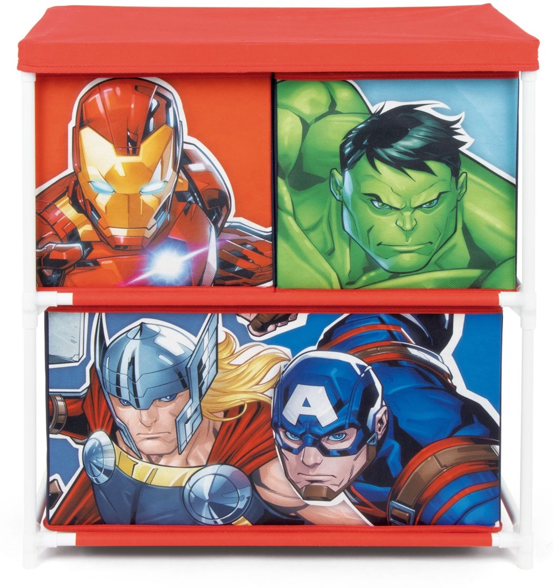 Scaffale portaoggetti Marvel Avengers con 3 cassetti trasparenti