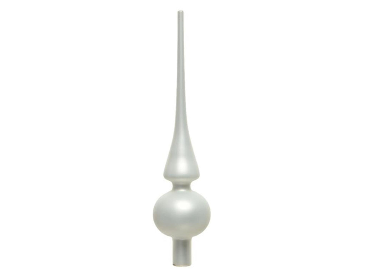 Decoris vetro a punta bianco invernale opaco ø6x26cm