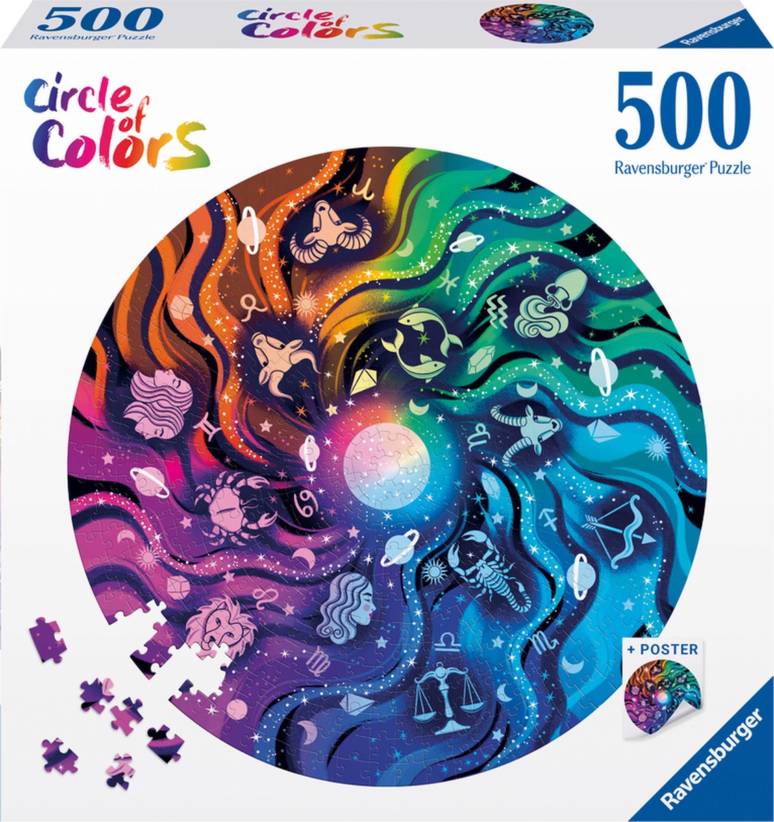 Ravensburger Cerchio dei Colori Astrologia - Puzzle - 500 pezzi