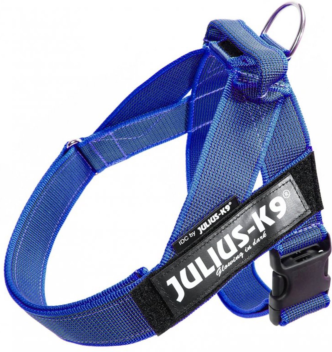 Julius k9 julius-k9 arnés con cinturón idc®color grey®, m - talla 0, azul