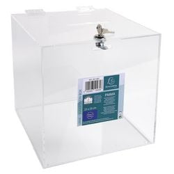 Scatola con coperchio chiudibile a chiave 25cm trasparente