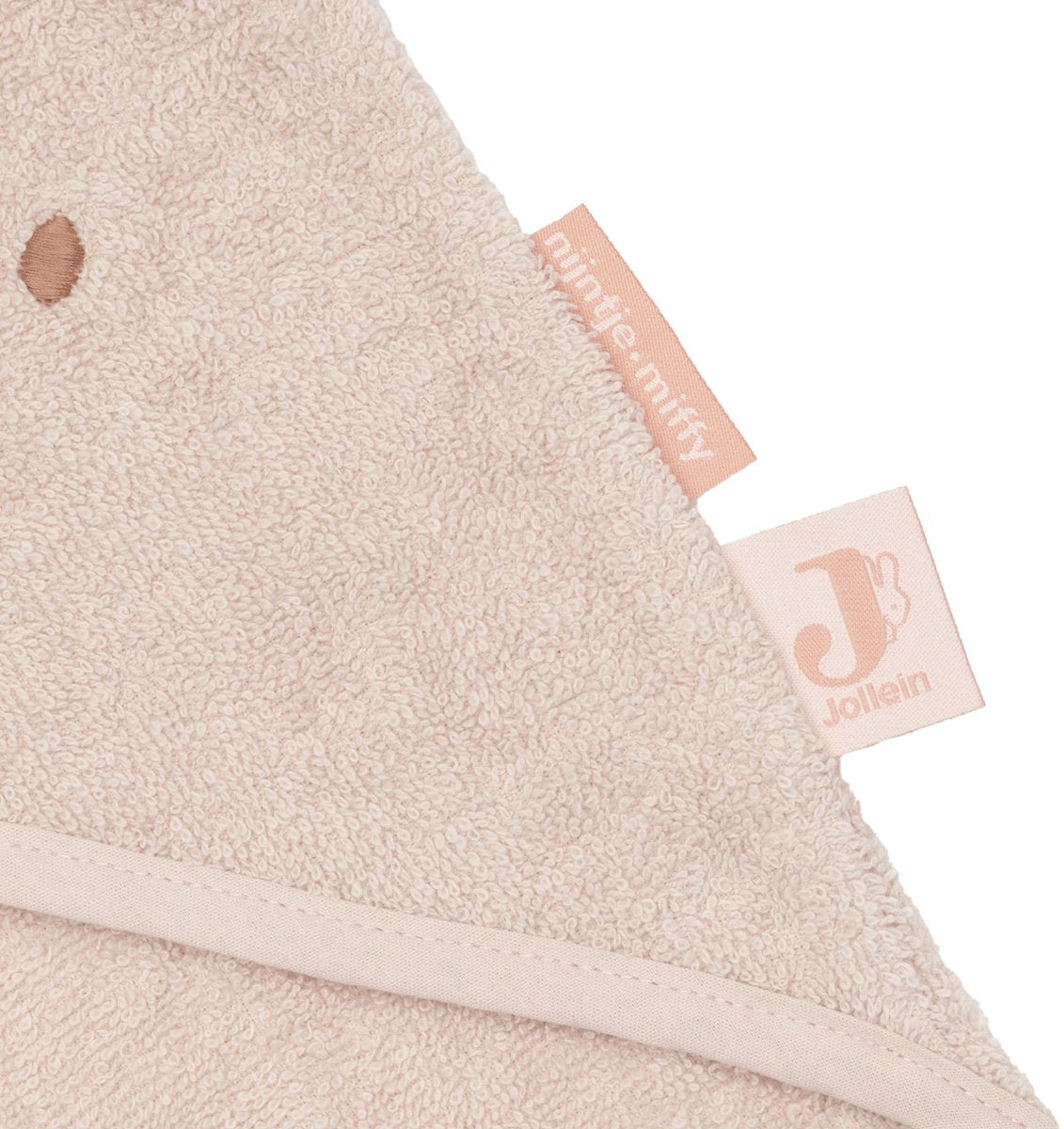 Jollein mantella da bagno in spugna 75x75 cm miffy seta rosa