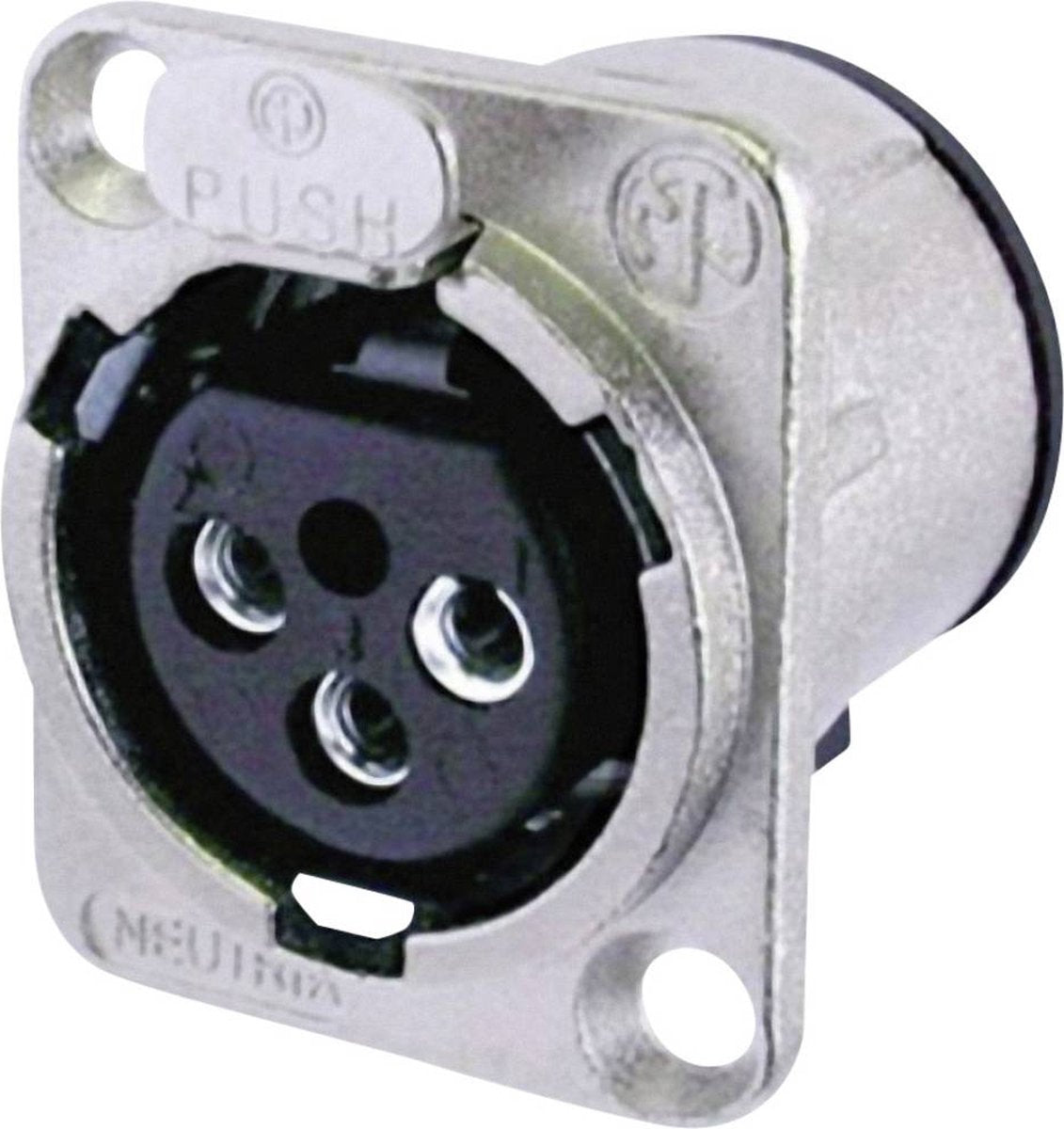 Neutrik nc3fd-v conector xlr brida, contactos rectos número de pines: 3 plata 1 pieza(s)