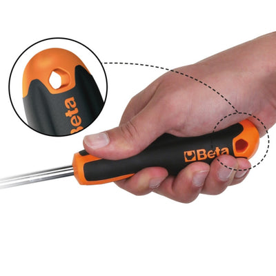 Beta evox schroevendraaier tools 1207e tx10 voor schroeven met torx® profiel - verchroomd, tip gebruneerd