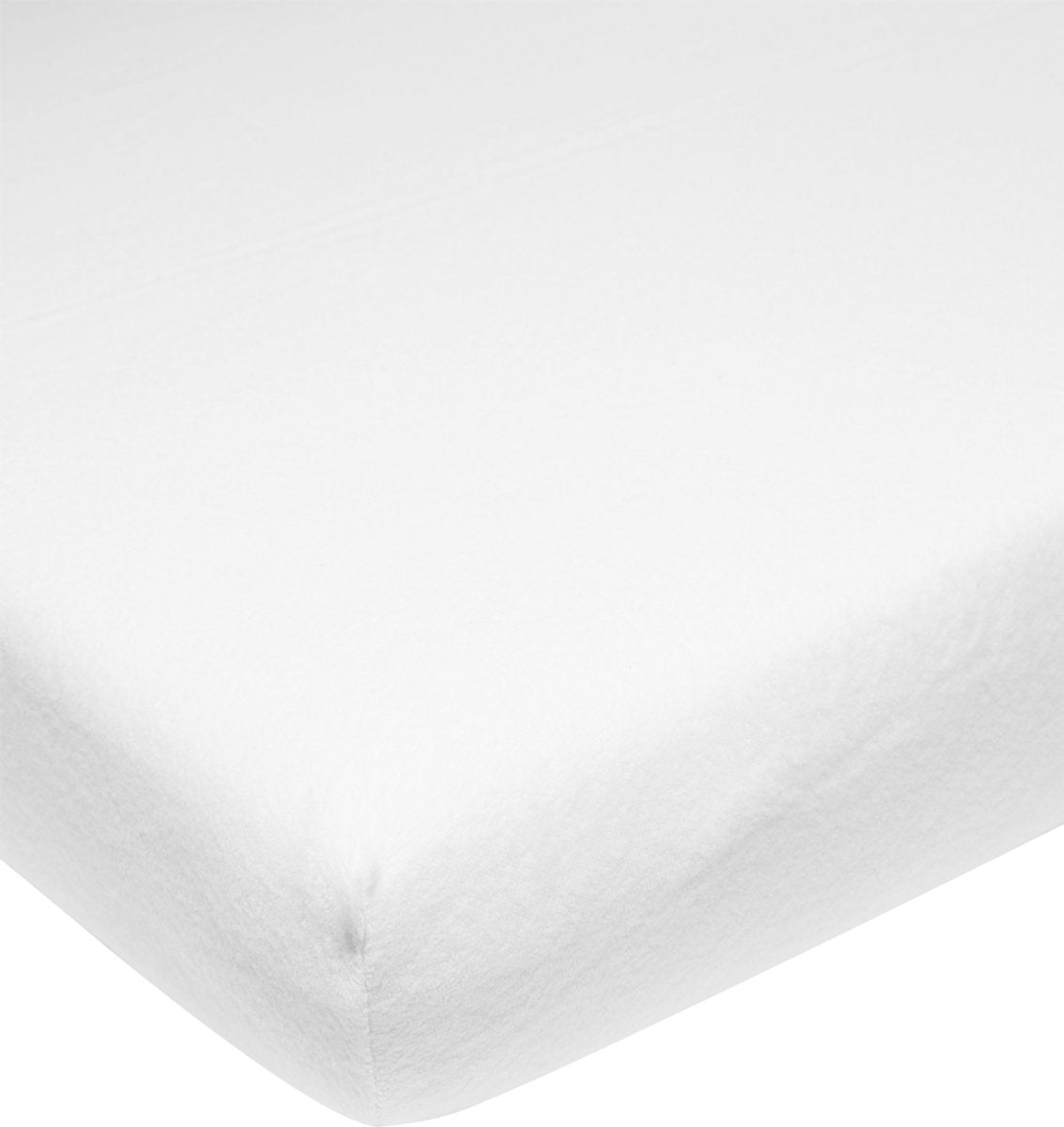 Meyco baby uni molton stretch hoeslaken juniorbed - white - 70x140 150cm