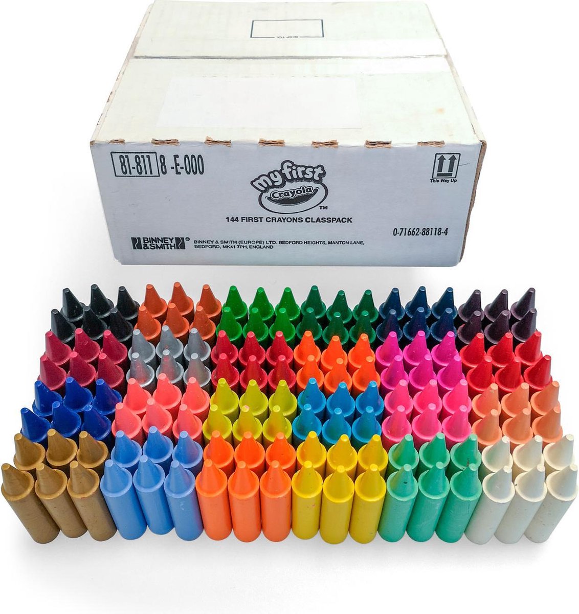 Crayola - gesso - 144 pastelli jumbo - confezione scolastica
