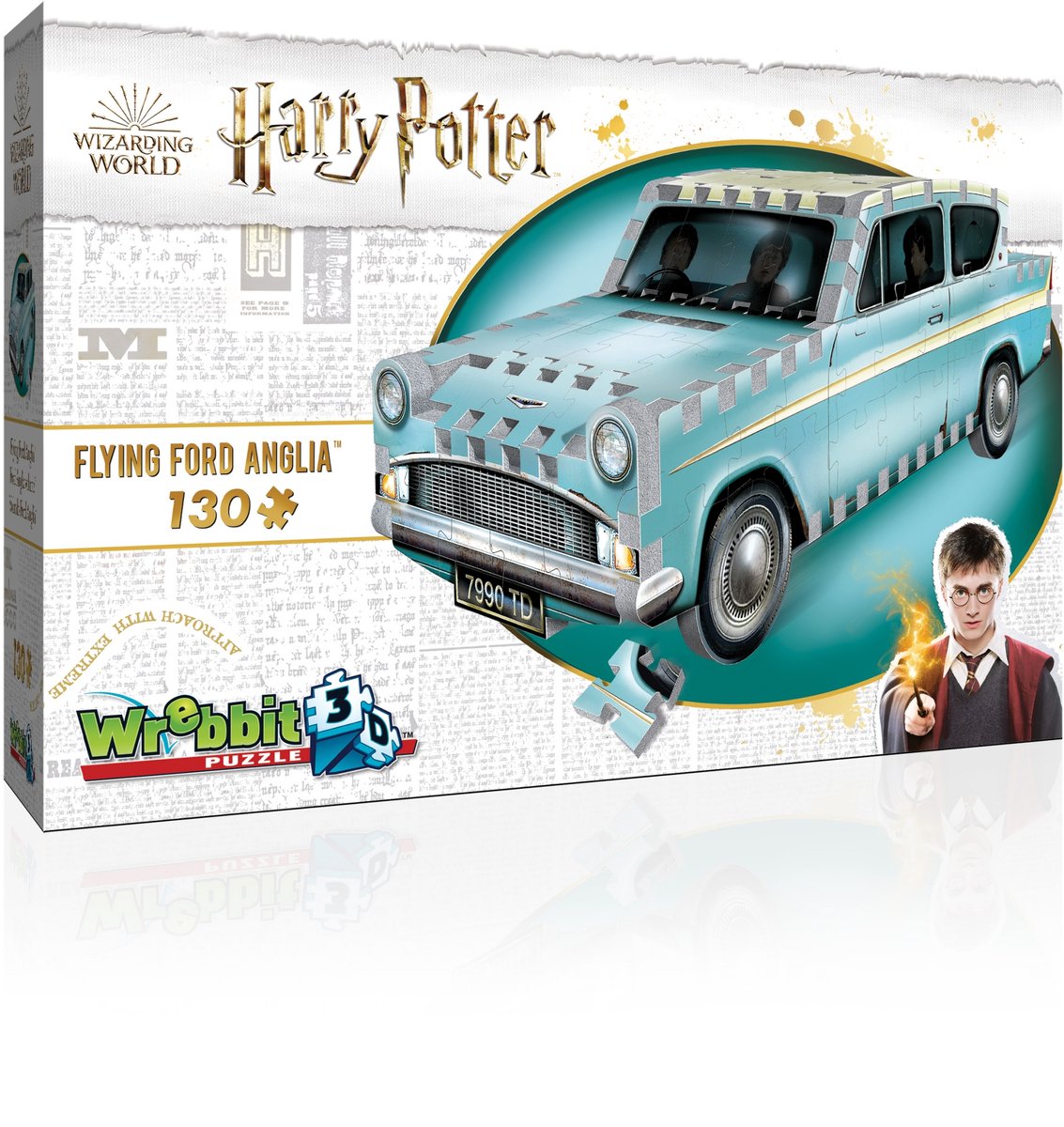 Rompecabezas 3d de Wrebbit - harry potter volando ford anglia (130).