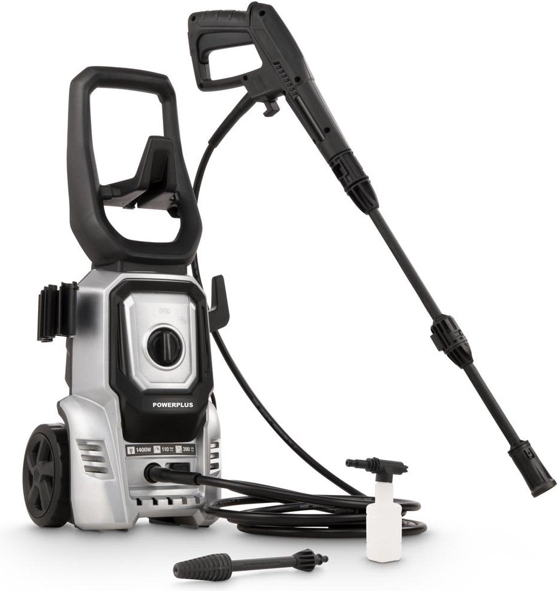 Idropulitrice elettrica Powerplus POWXG90406 - Idropulitrice per terrazza da 1400 W, funzione start/stop, max. pressione di 110 bar
