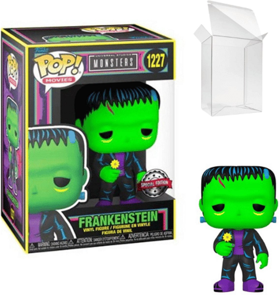 Funko pop! horror universal studio monsters - frankenstein #1227 special edition black light
