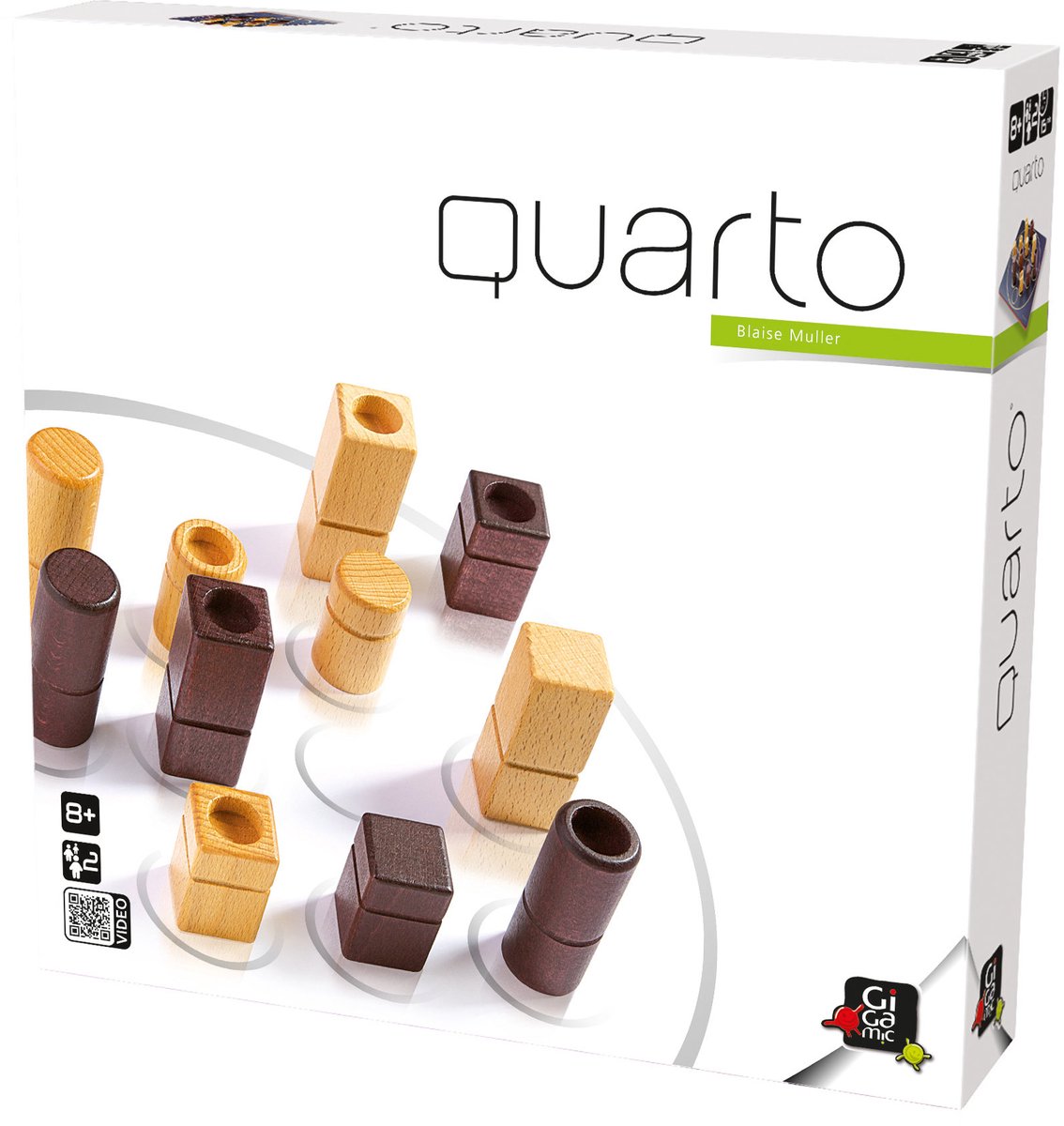 999games gigamic - quarto - gioco di pensiero strategico per due giocatori - da 8 anni - gioco da tavolo - nl gb fr de es it