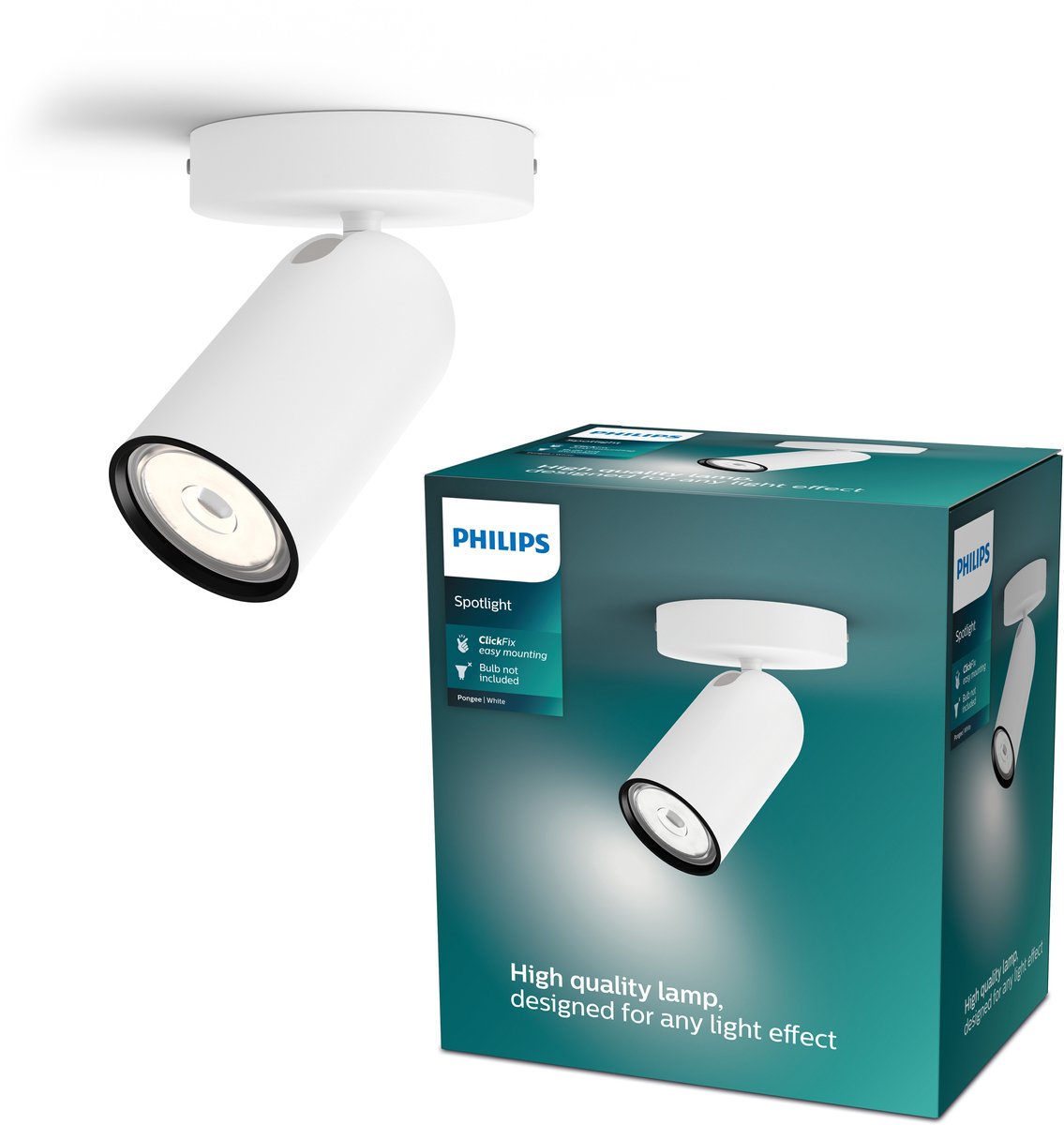 Philips LED Philips Pongee Foco de superficie - 1 luz - blanco