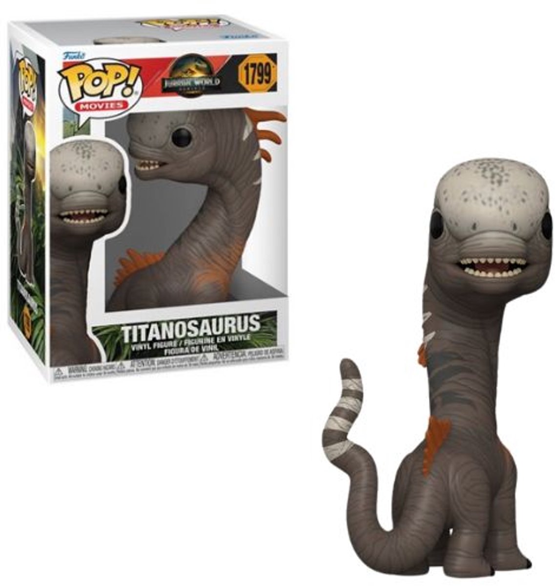 Funko jurassic world renacimiento - películas pop n° 1799 - titanosaurio