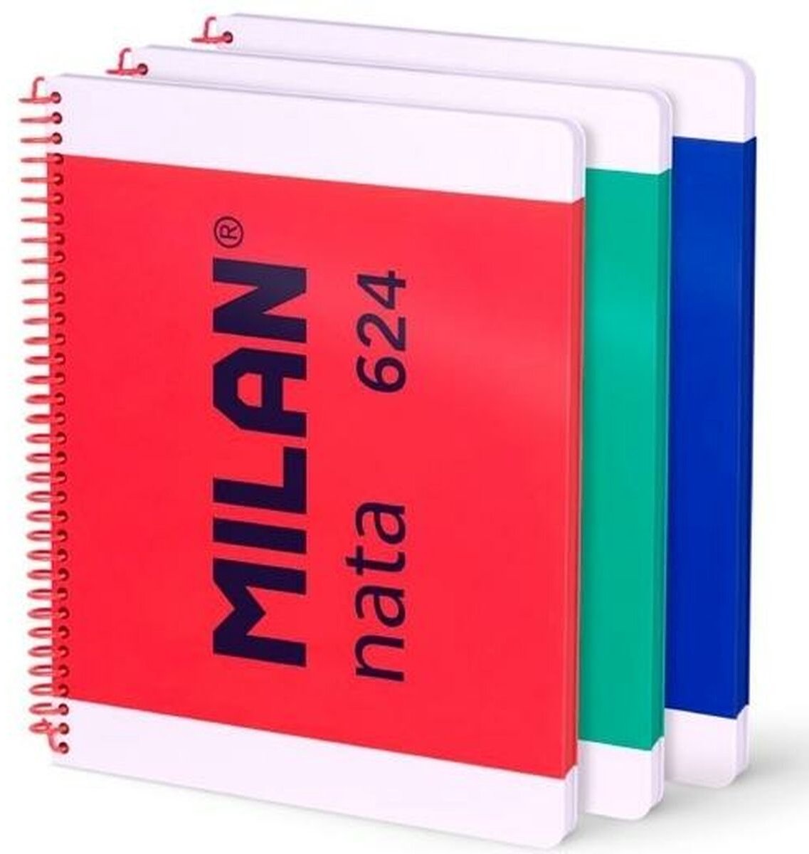 Set quaderni Milano multicolore a4 80 fogli 3 parti (4 pezzi)