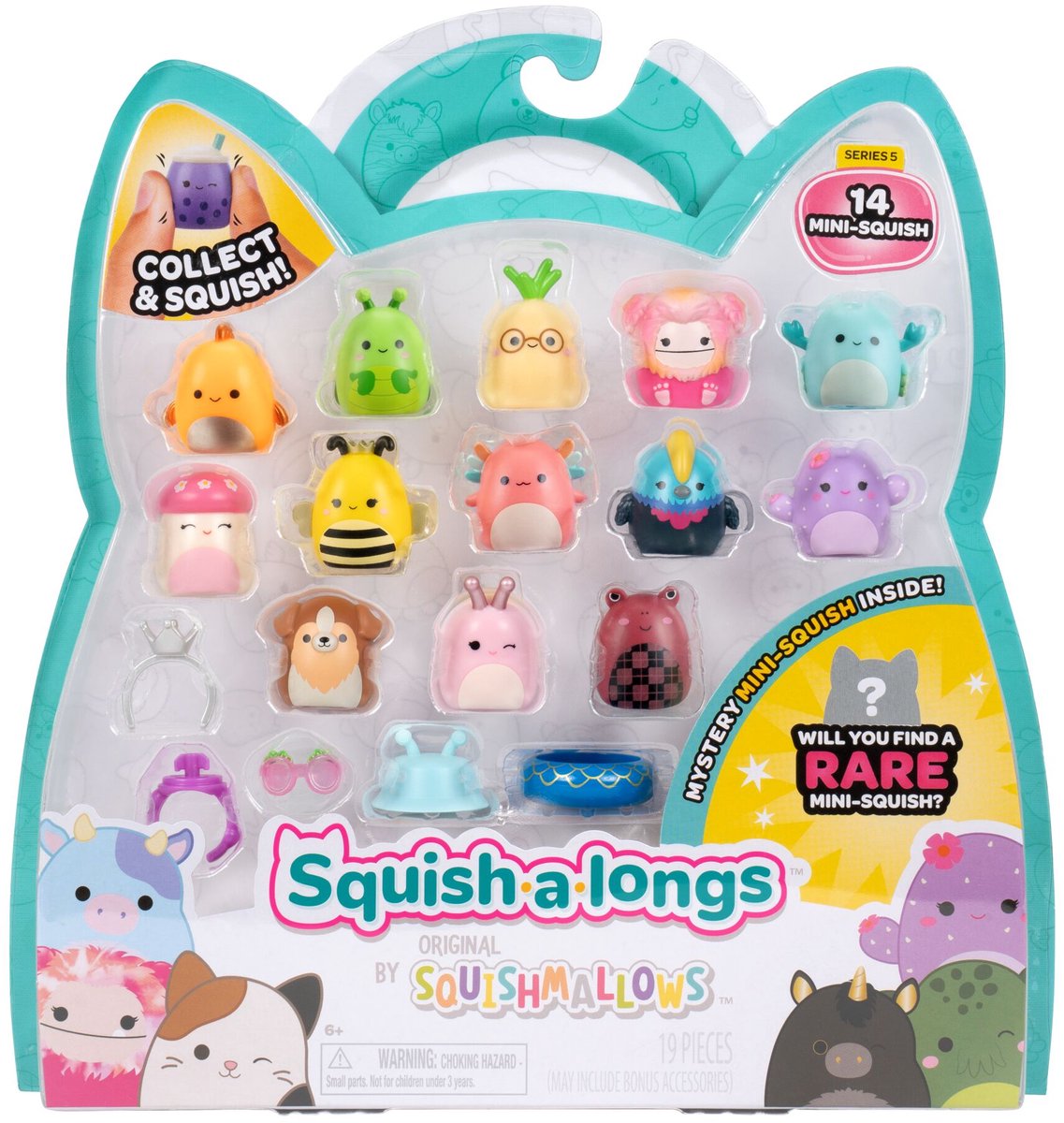 Squish-a-long Jazwares - Confezione da 14 (stile 2)
