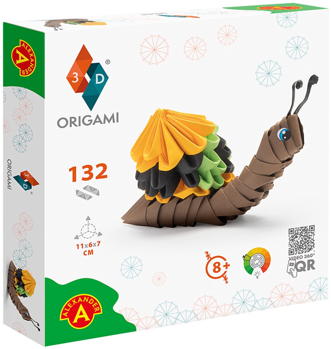 Alexander juguetes modelo 3D origami papel caracol