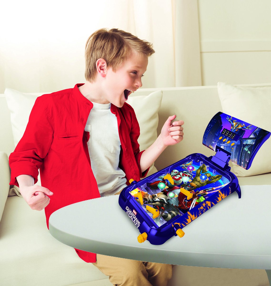 Máquina de pinball de mesa electrónica Lexibook Los Guardianes de la Galaxia con gran diseño, sonidos, iluminación y partituras digitales para jugar solo o retar a tus amigos.