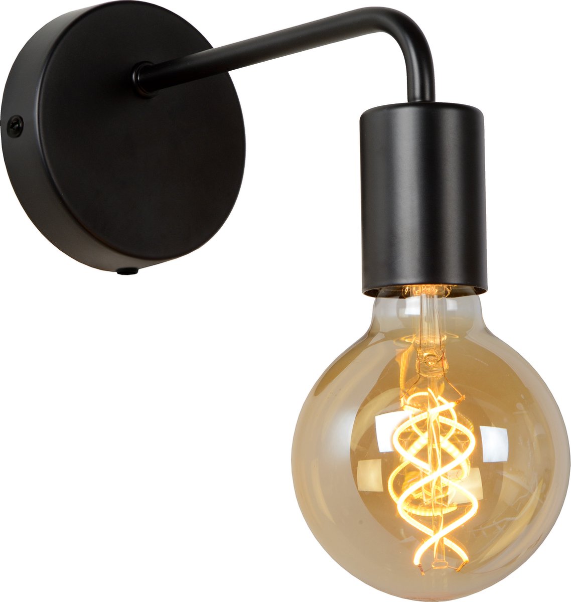 Lucide scott - lampada da parete - 1xe27 - nero