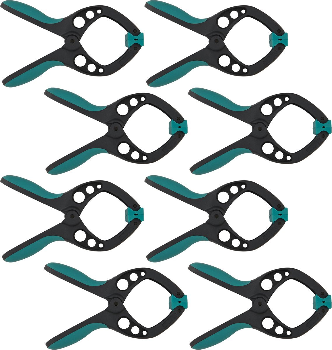 Wolfcraft - 8 veerklemmen pro - veerklem 60 mm - zeilklem - marktklem - extra sterk - 60 mm zeilklemmen - 8652000