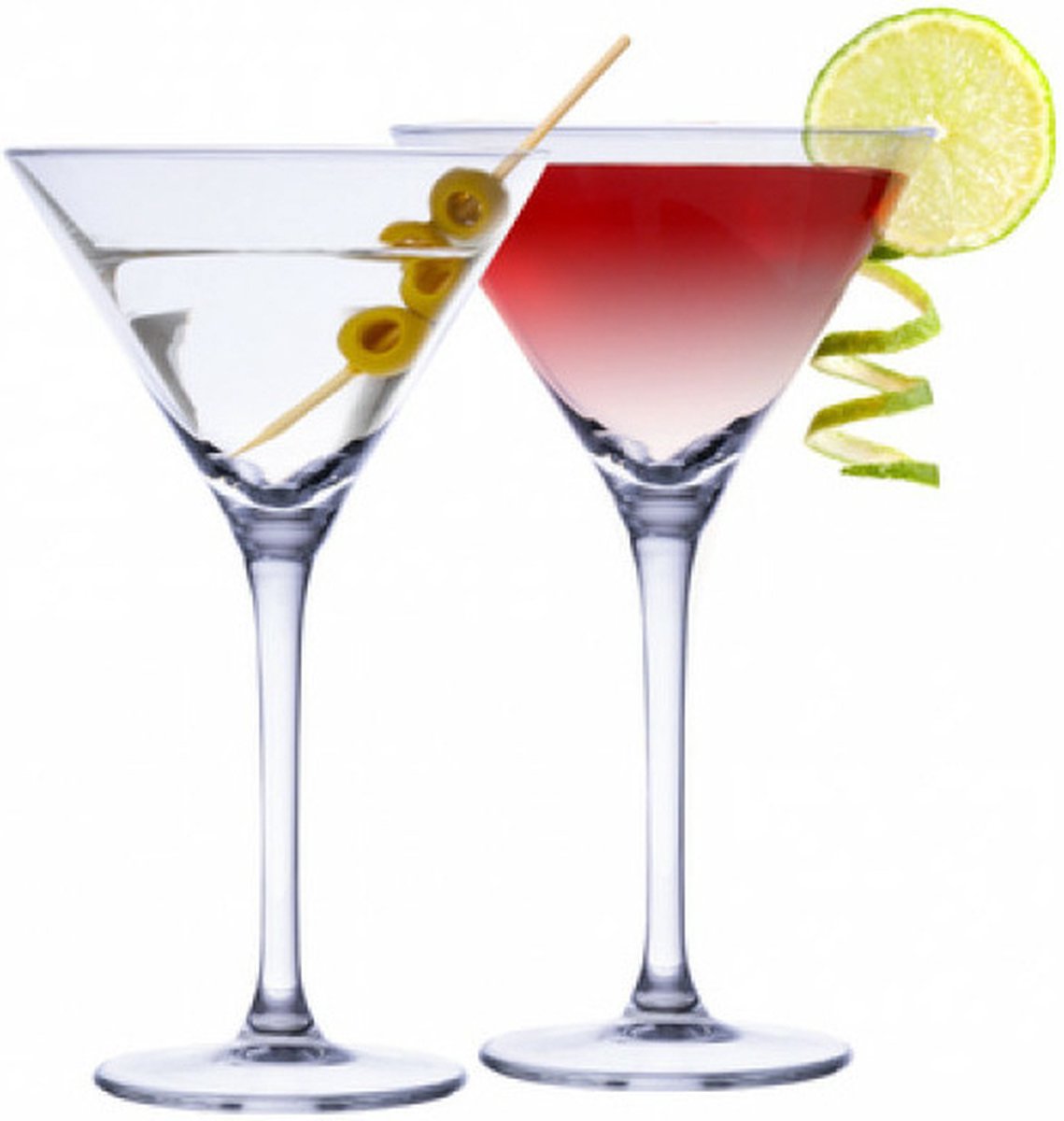Bicchieri da cocktail Alpina Martini - vetro - 4x pezzi - 220 ml - bicchieri da cocktail - bere cocktail - cocktail
