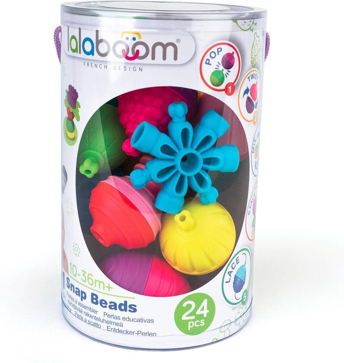 Lalaboom - giocattoli da costruzione - perline educative - 24 pezzi