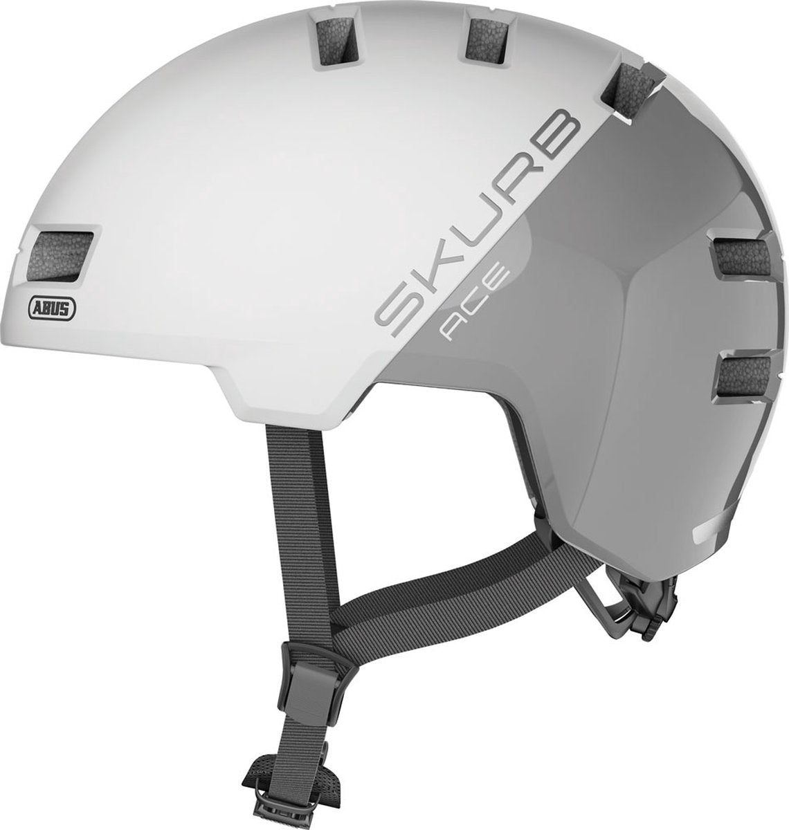 Casco Abus skurb ace l argento bianco