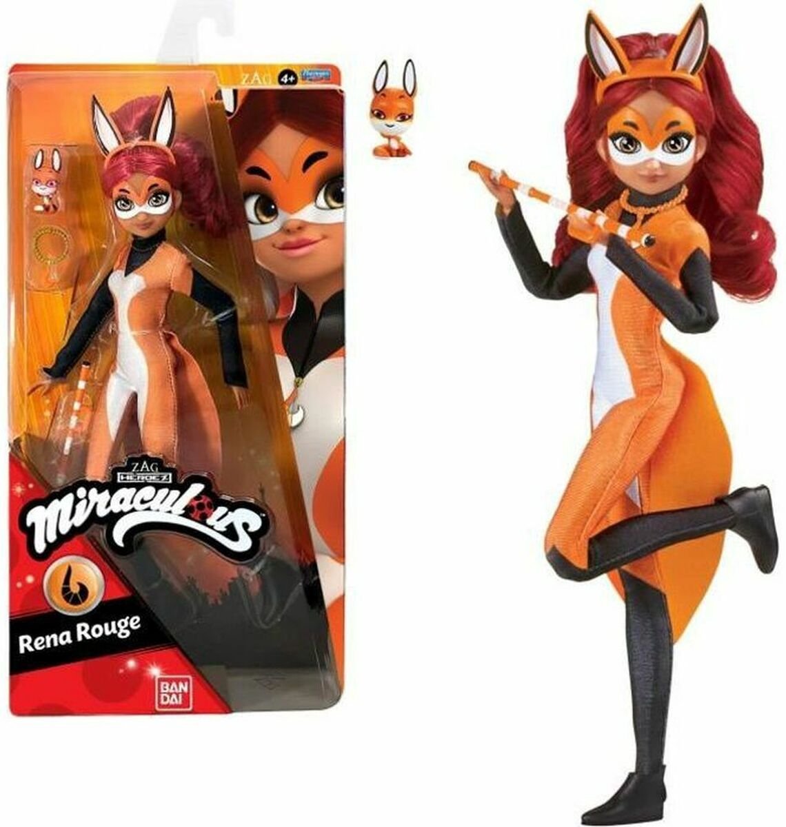 Bandai - milagrosa mariquita - muñeca de moda 26 cm - rena roja - p50004