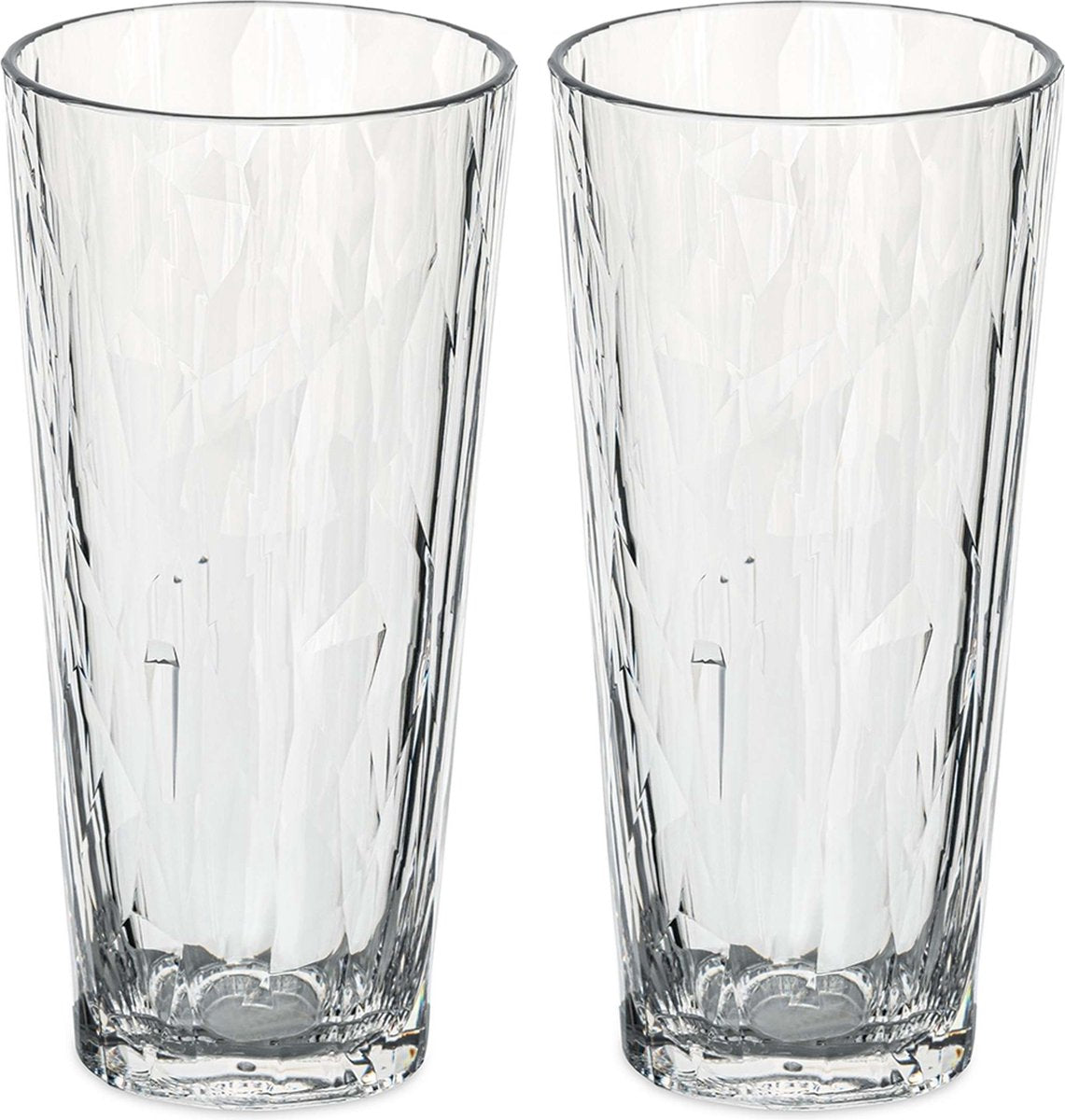 Koziol - super club di vetro n. 19 bicchieri 250 ml set 2 pezzi - termoplastico - trasparente -