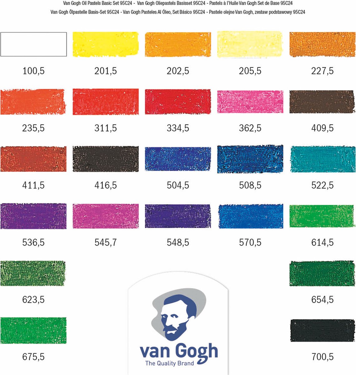 Van Gogh • set base di pastelli a olio