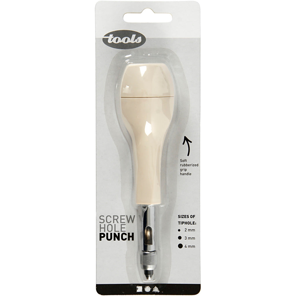 Punteruolo a vite Creativ Company, dimensione foro 2+3+4 mm, 1 pezzo