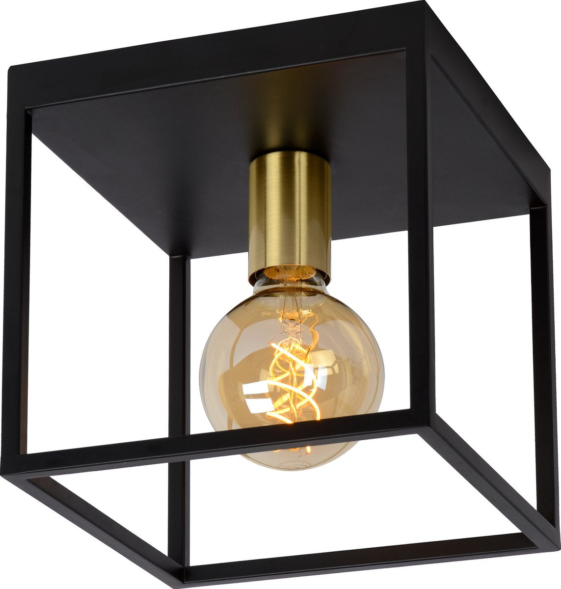 Lucide ruben - lampada da soffitto (lampada da soffitto) - 1xe27 - nero