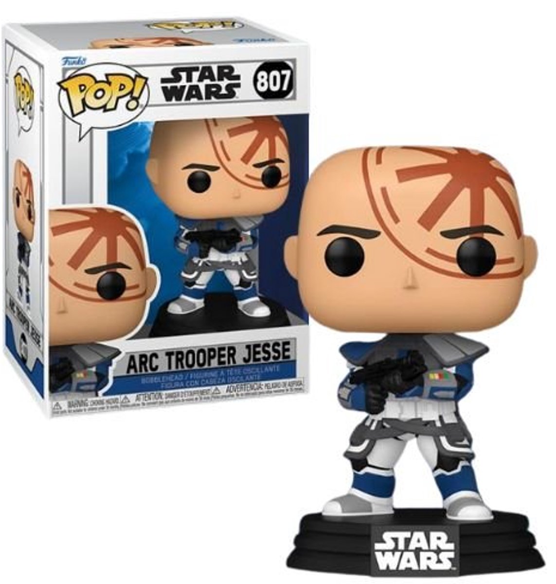 Funko star wars arc trooper jesse (chase edition mogelijk!) vinylfiguur 807 unisex pop! - neutraal - standard