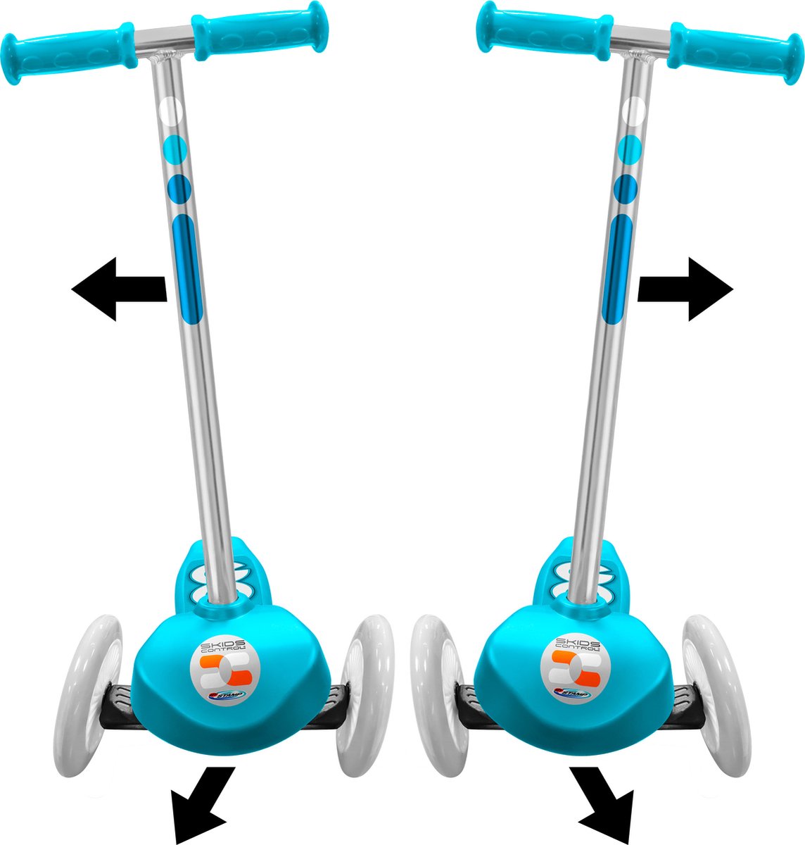 Stamp skids control 3-wiel kinderstep - steering step - unisex - blauw