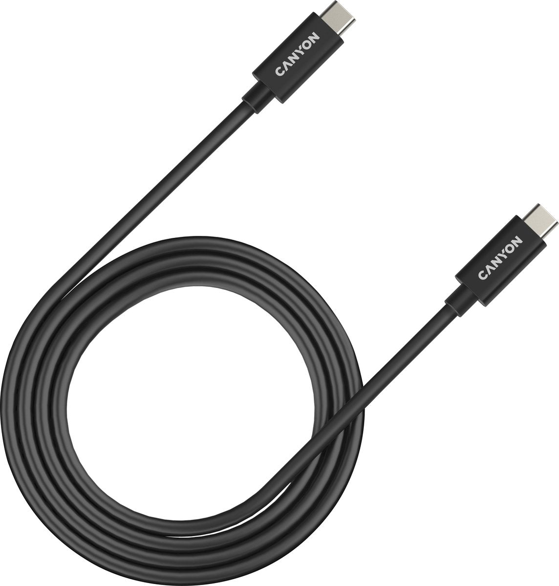 Canyon uc-44 - cavo USB 4 - 40 Gbps - 240 W - da USB-C a USB-C - e-marker - 1 m - 240 W - adatto per Apple Mac - 8 K @ 60 Hz - 4 K @ 120 Hz - Thunderbolt 4 - Nero