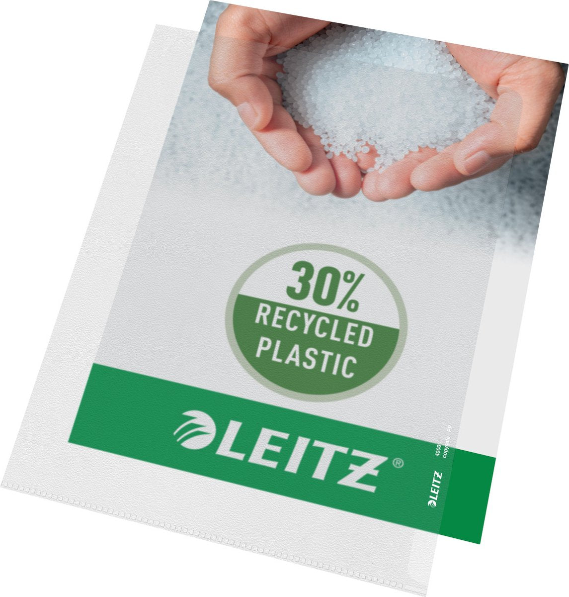 Leitz premium kwaliteit showtas - 30% pre-consumer gerecycled plastic - a4 - 100 stuks - transparant
