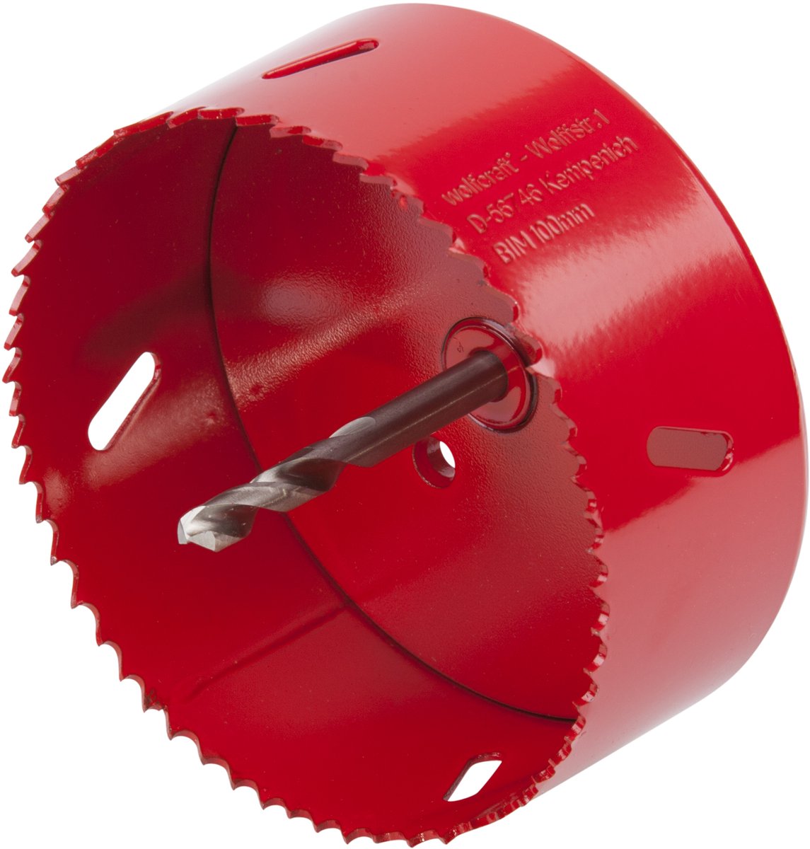 Wolfcraft - sierra perforadora de 100 mm - broca bim de 100 mm - 5493000