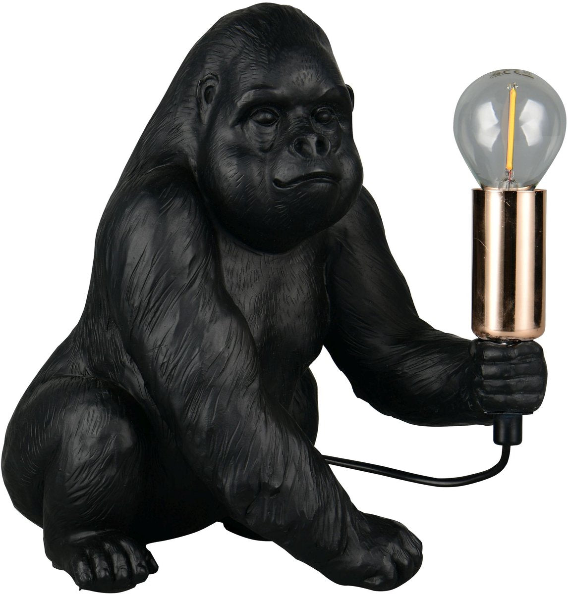Rl vive tu luz reality kong - lámpara de mesa - negro - excl. 1x e14 4 w - interruptor de cable