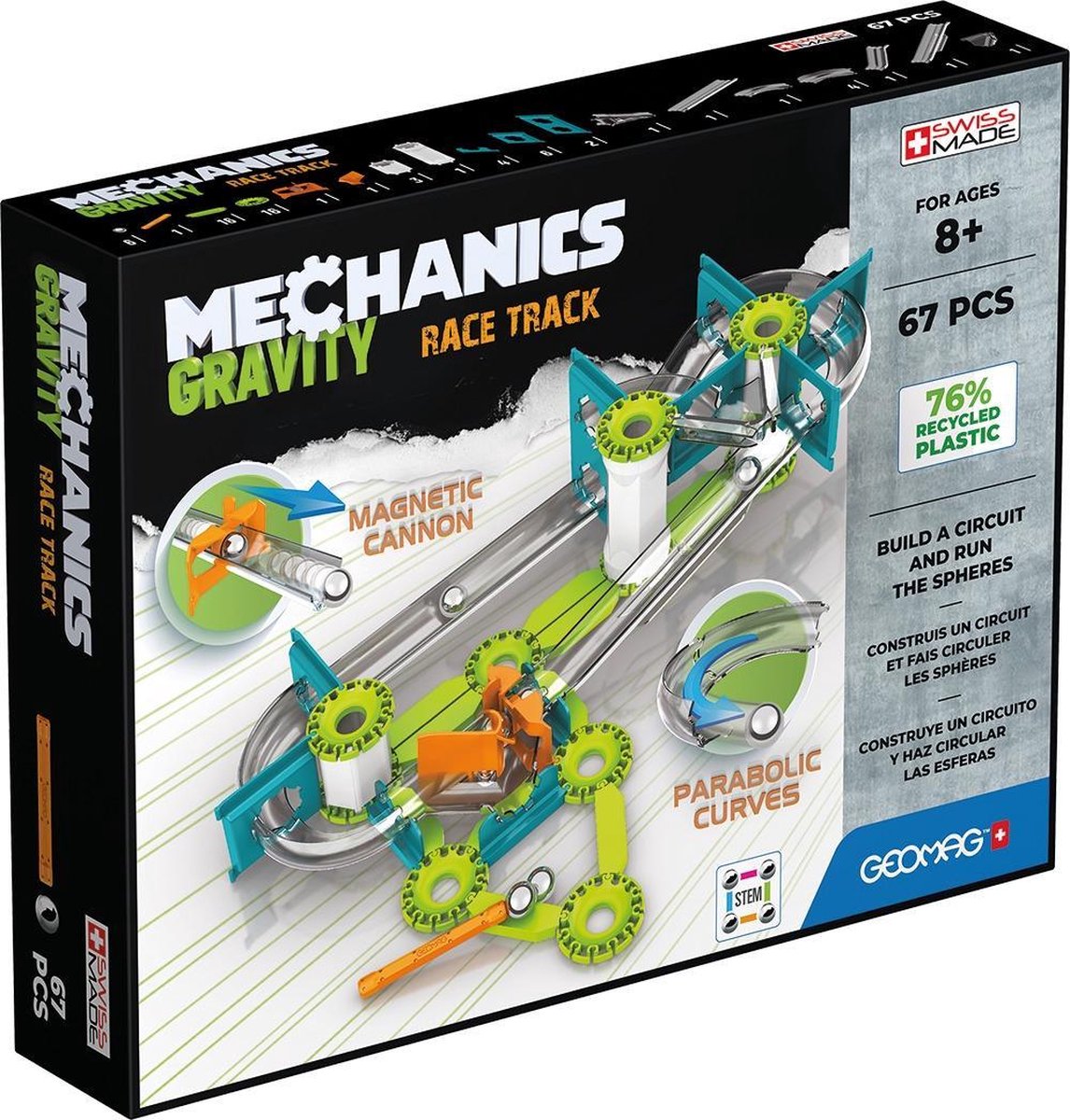 Gardenkraft Geomag Mechanical Gravity Re Race Track 67 pezzi