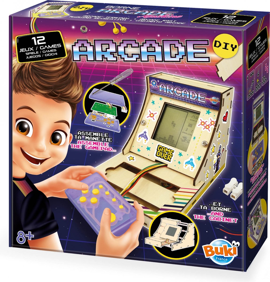 Buki france buki - experimenteerset - arcade spelconsole bouwen - technologie