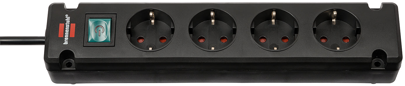 Brennenstuhl Brennenstuhl Bremounta Socket 4 veces 1.5 m Cable negro