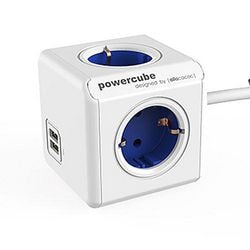 Regleta allocacoc powercube blanco azul