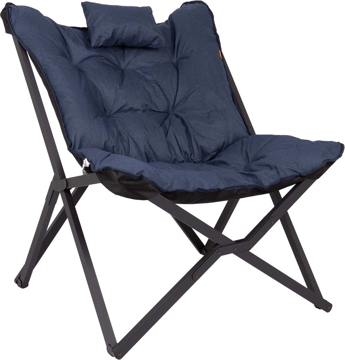 Bo-camp - industrial - relaxstoel - brandon - cationic - blauw