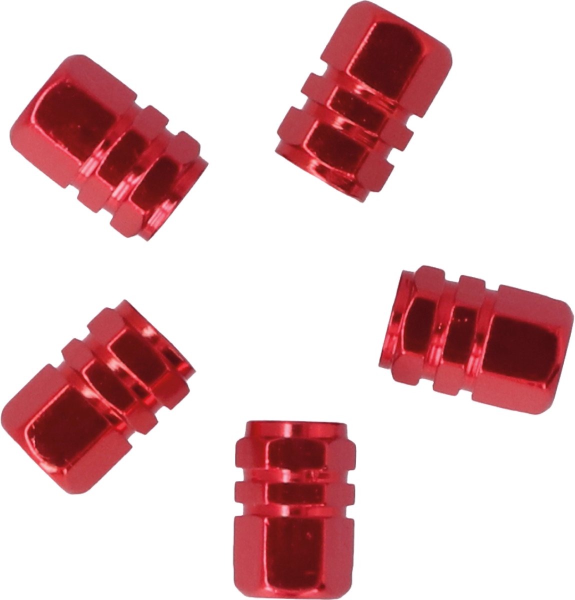 Carpoint ventieldopjes auto rood | ventieldoppen auto universeel | 5 stuks
