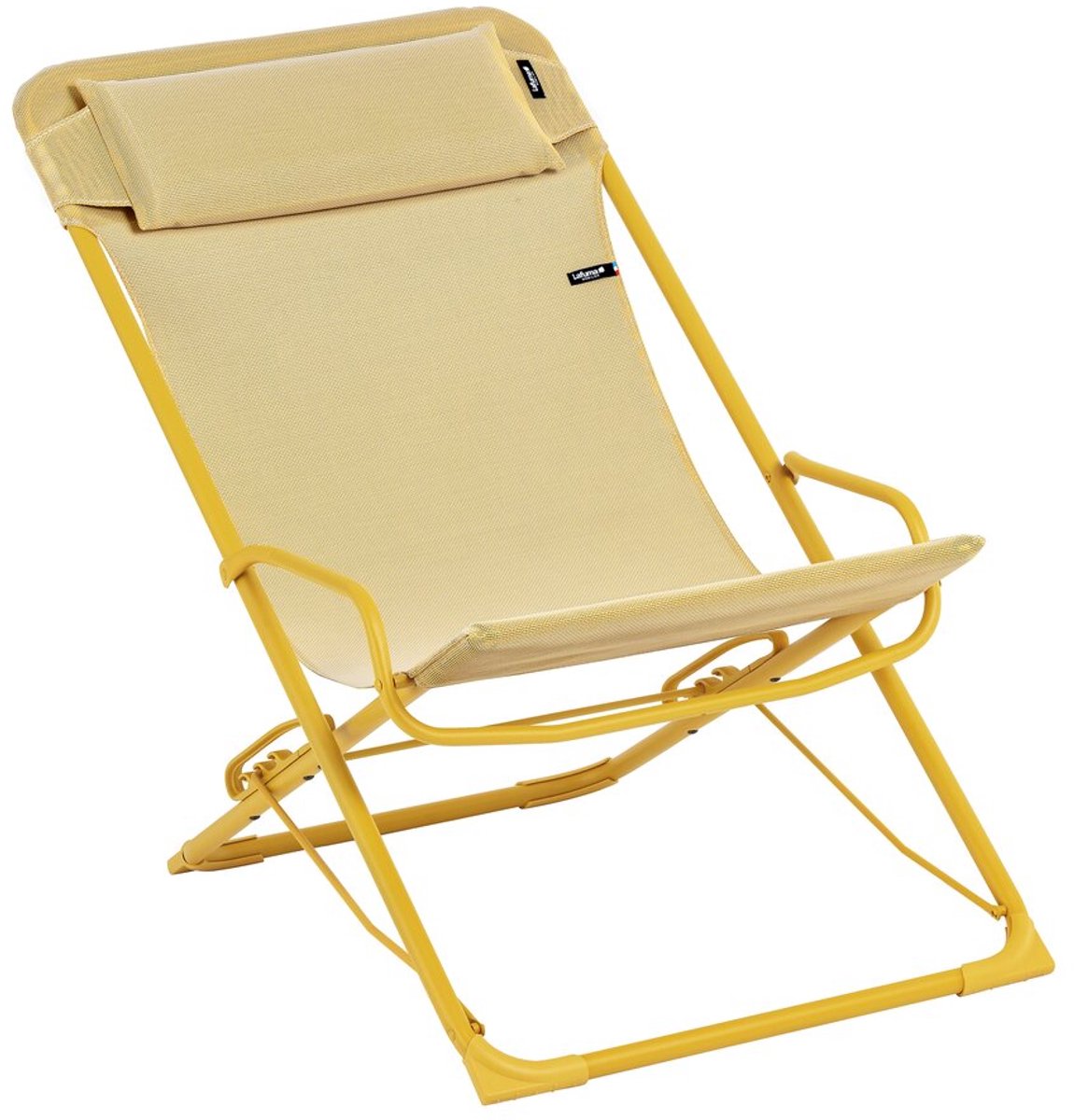 Lafuma transaswing - mecedora - silla de playa - sillón - ajustable - plegable - batyline - miel (amarillo)
