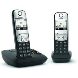 Teléfono dect gigaset a690a dúo negro
