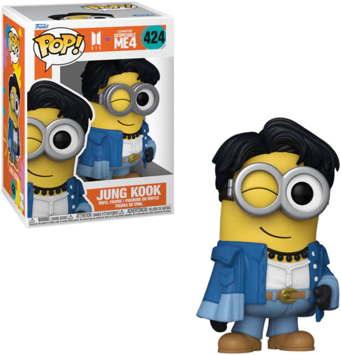 Funko Minions Despicable Me 4 - BTS - Figura de vinilo Jung Kook 424 Pop! multicolor