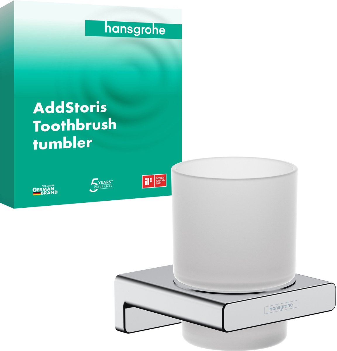 Portaspazzolino Hansgrohe Addstoris cromato