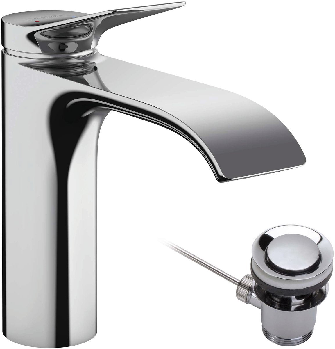 Hansgrohe vivenis ééngreeps wastafelmengkraan 110 met trekwaste chroom