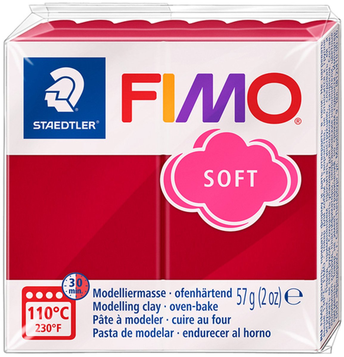 FIMO® morbido, rosso ciliegia, 57 gr 1 scatola